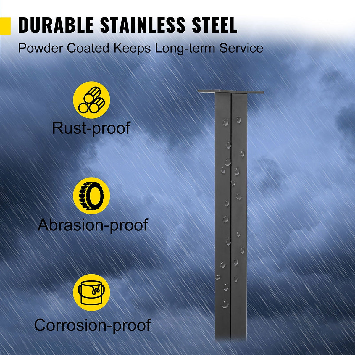 VEVOR railing post 3-ft x 1.5-in Stainless Steel Deck Stair Rail Kit
