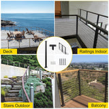 VEVOR railing post 3-ft x 1.5-in Stainless Steel Deck Stair Rail Kit