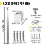 VEVOR railing post 3.5-ft x 1.97-in Stainless Steel Deck Stair Rail Kit