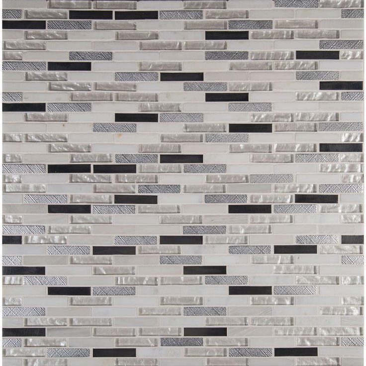 MSI Ocean Crest Brick 12 in. x 12 in. x 8 mm Glass Metal Stone Mesh-Mounted Mosaic Wall Tile (10 sq. ft. / case)