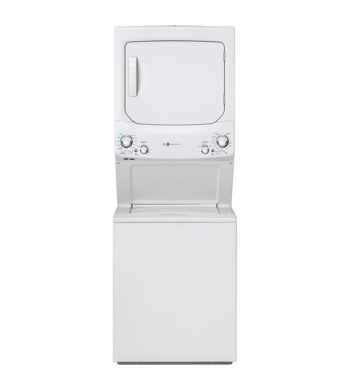 GE Electric Stacked Laundry Center, 3.9-cu ft Washer & 5.9-cu ft Dryer, ENERGY STAR, White (GUD27EESNWW)