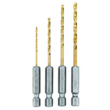 SpeedLoad+ Titanium 4-Piece Hex Shank Pilot Drill Bit Set - Super Arbor