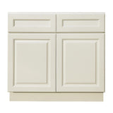 Newport Ready to Assemble 36x34.5x24 in. Base Cabinet with 2 Door and 2 Drawer in Dark Espresso - Super Arbor