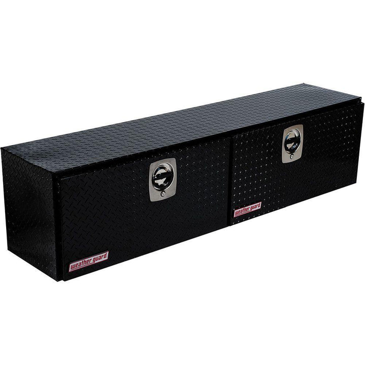 Weather Guard 72.25 Gloss Black Aluminum Full Size Top Mount Truck Tool Box - Super Arbor