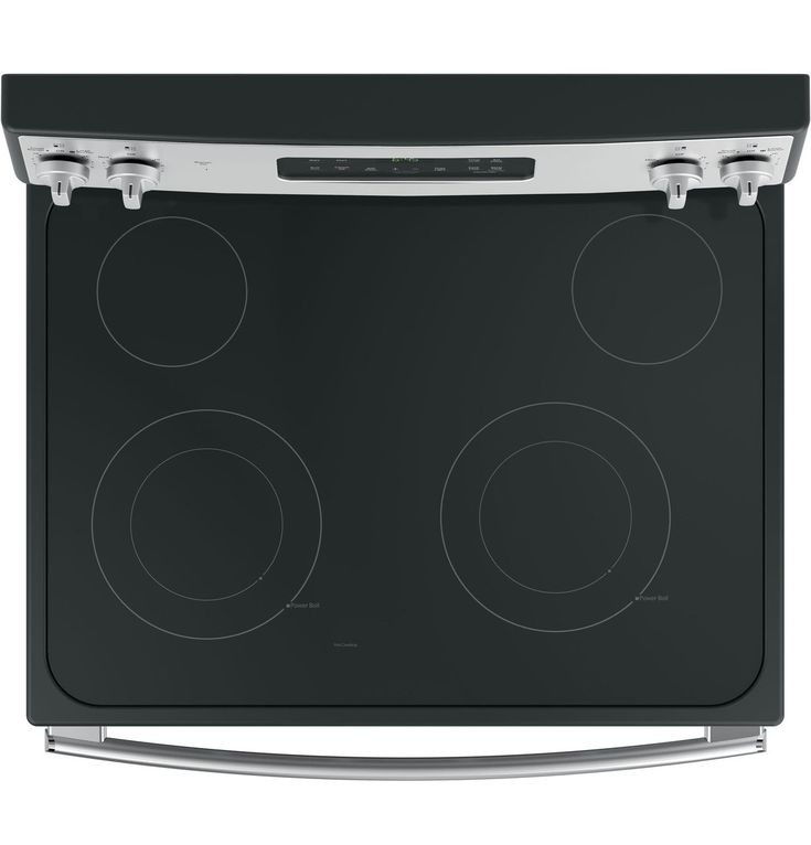 GE 30-in Smooth Surface 4 Elements 5.3-cu ft Self-Cleaning Freestanding Electric Range (Stainless Steel)