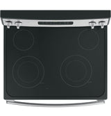 GE 30-in Smooth Surface 4 Elements 5.3-cu ft Self-Cleaning Freestanding Electric Range (Stainless Steel)