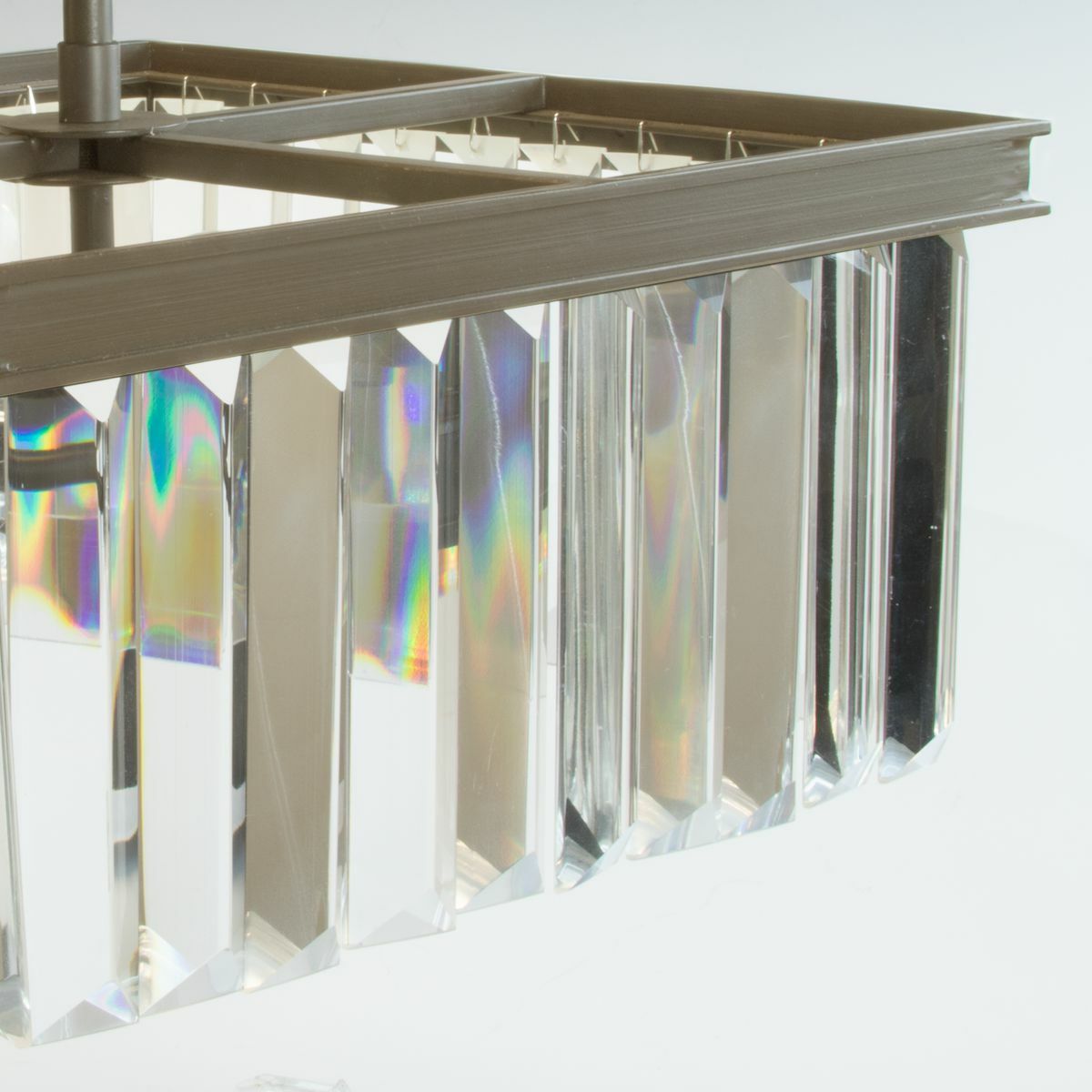 Progress Lighting Glimmer 4-Light Linear Kitchen Island Light in Silver Ridge, 33.875-in W x 11-in H
