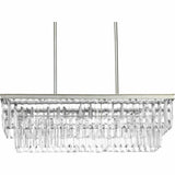 Progress Lighting Glimmer 4-Light Linear Kitchen Island Light in Silver Ridge, 33.875-in W x 11-in H