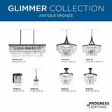 Progress Lighting Glimmer 4-Light Linear Kitchen Island Light in Silver Ridge, 33.875-in W x 11-in H