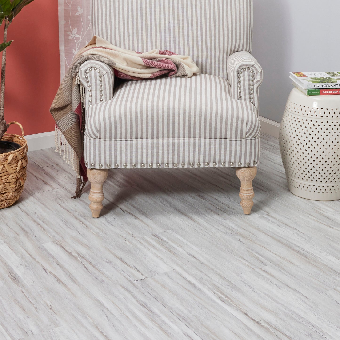 Lucida USA BaseCore Winter 6-in W x 36-in L x 2-mm Waterproof Peel-and-Stick Luxury Vinyl Plank Flooring, 12-mil Wear Layer (54-sq ft Carton)
