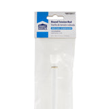 Project Source 28-in to 48-in White Steel Tension Curtain Rod with Finials