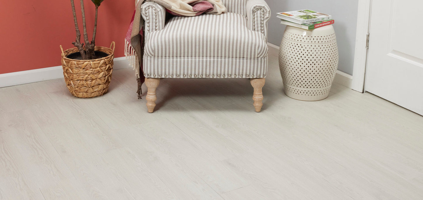 Lucida USA BaseCore Cotton 6-in W x 36-in L x 2-mm Waterproof Peel-and-Stick Luxury Vinyl Plank Flooring, 54-sq ft Carton