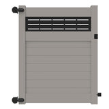 Freedom Newbeck Boardwalk/Barington Boardwalk 6-ft H x 5-ft W Gray Vinyl Flat-top Fence Gate Kit (Unassembled)