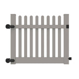 Freedom Lennox 4-ft H x 5-ft W Gray Vinyl Picket Fence Gate Kit (Unassembled)