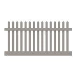 Freedom Lennox 4-ft H x 8-ft W Gray Vinyl Picket Fence Panel (Unassembled)