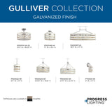 Progress Lighting Gulliver 4-Light White Coastal Chandelier