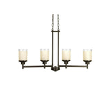 Progress Lighting Alexa 4-Light Antique Bronze Transitional Chandelier