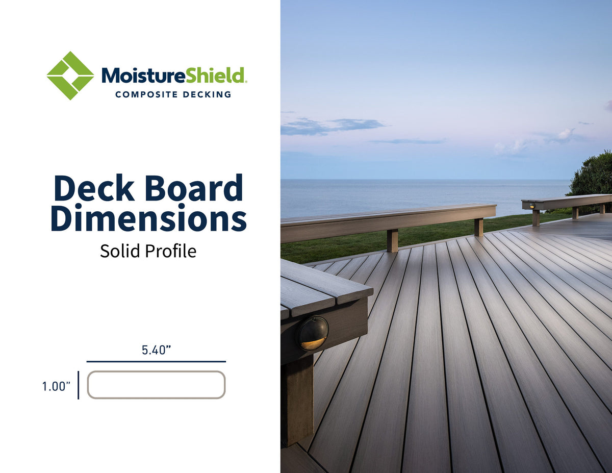 MoistureShield Vantage  1-in x 6-in x 20-ft Cape Cod Gray Solid Edge Composite Deck Board