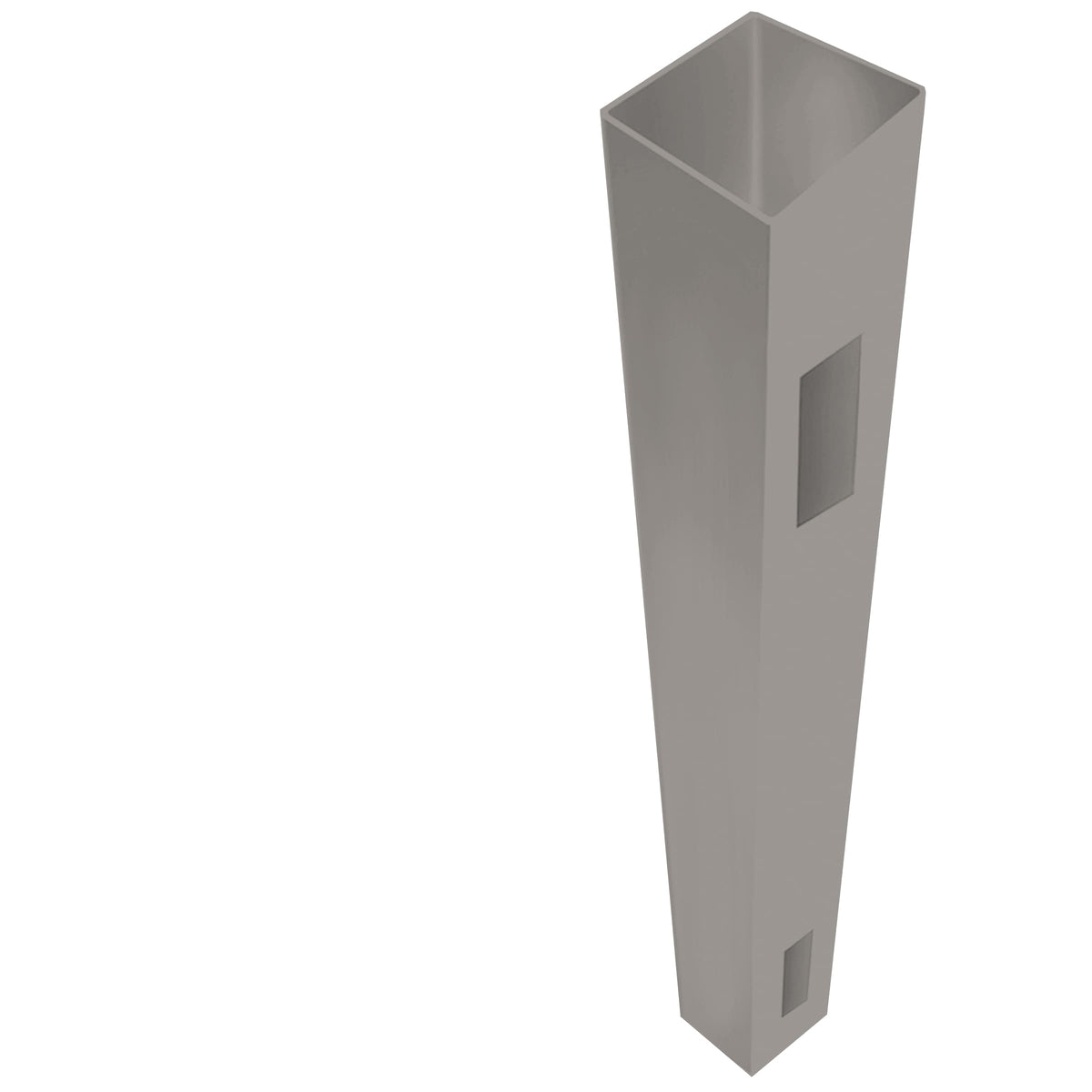 Freedom Lennox/Keswick 7-ft H x 5-in W Gray Vinyl End/Gate Fence Post (Assembled)