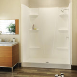 A2 8 in. x 60 in. x 74 in. 1-piece Direct-to-Stud Shower Wall Panel in White - Super Arbor