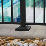 Freedom 6-in Black Metal Surface Mount For Metal Fence