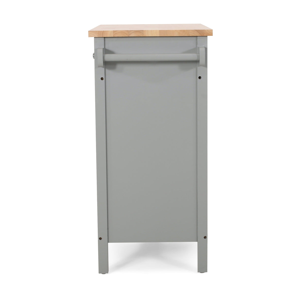 Best Selling Home Decor Gray Mdf Base with Wood Top Rolling Kitchen Cart (17.15-in x 34.15-in x 34.75-in)