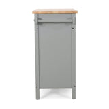 Best Selling Home Decor Gray Mdf Base with Wood Top Rolling Kitchen Cart (17.15-in x 34.15-in x 34.75-in)