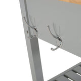 Best Selling Home Decor Gray Mdf Base with Wood Top Rolling Kitchen Cart (17.15-in x 34.15-in x 34.75-in)