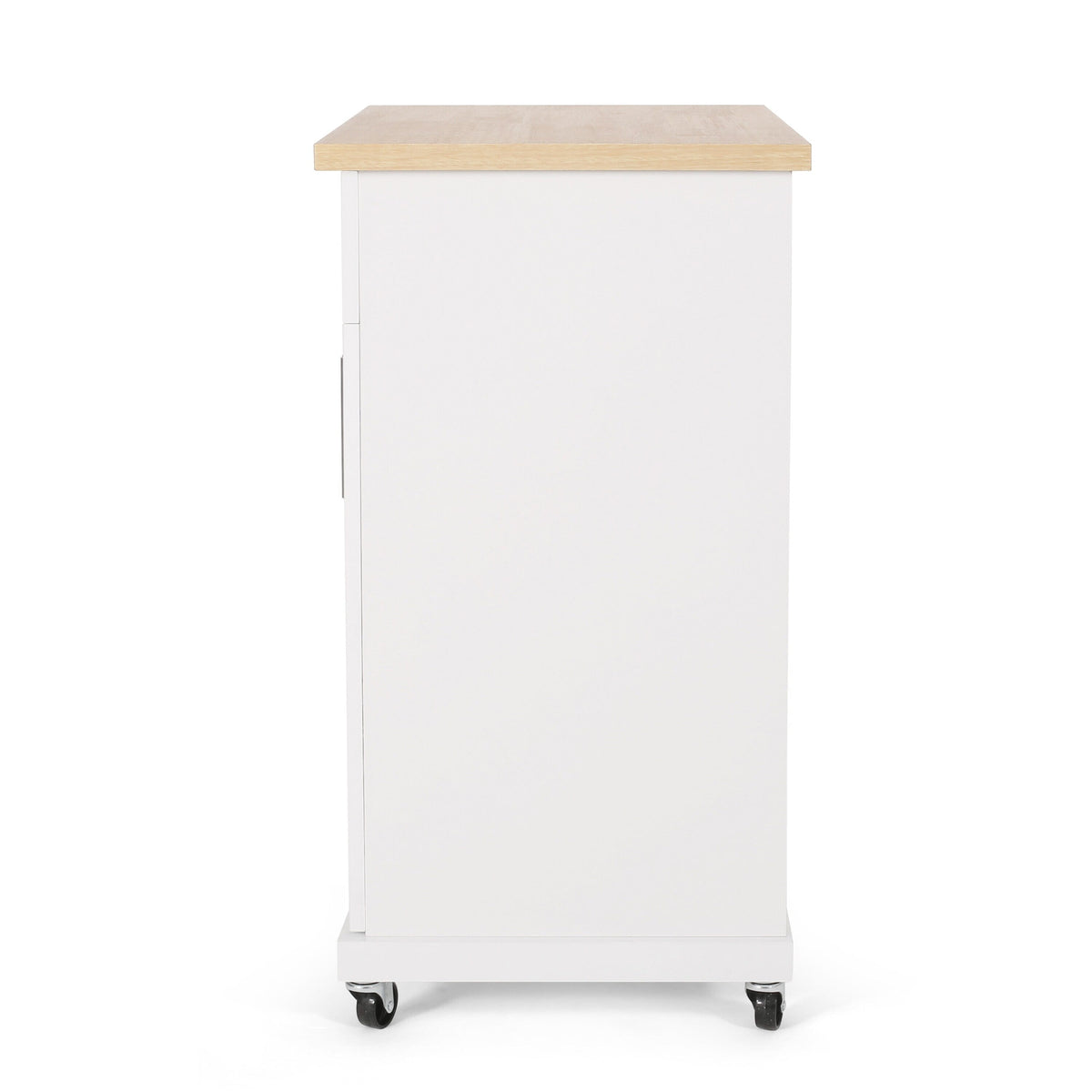 Best Selling Home Decor White Mdf Base with Mdf Top Rolling Kitchen Cart (18-in x 32-in x 34.5-in)