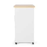 Best Selling Home Decor White Mdf Base with Mdf Top Rolling Kitchen Cart (18-in x 32-in x 34.5-in)