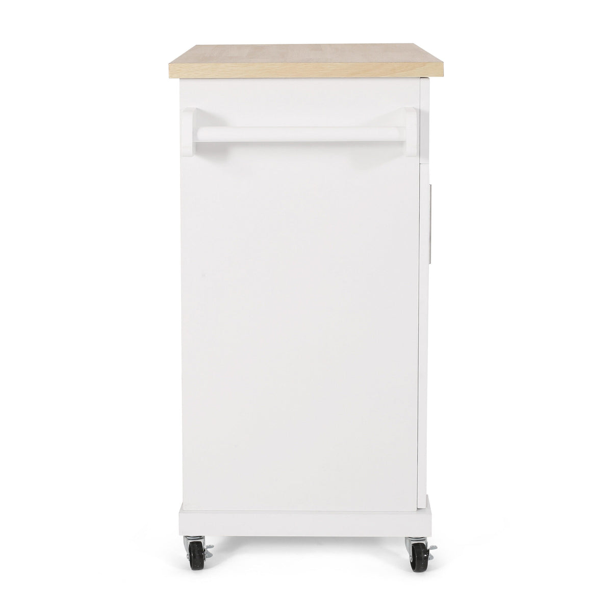 Best Selling Home Decor White Mdf Base with Mdf Top Rolling Kitchen Cart (18-in x 32-in x 34.5-in)