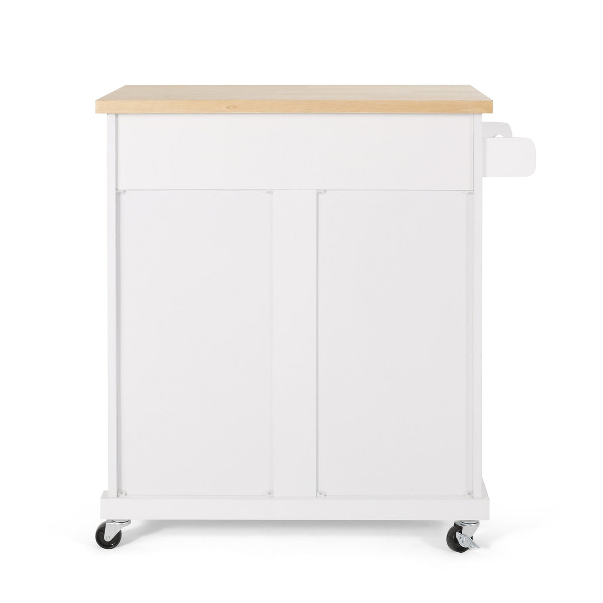 Best Selling Home Decor White Mdf Base with Mdf Top Rolling Kitchen Cart (18-in x 32-in x 34.5-in)