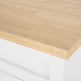 Best Selling Home Decor White Mdf Base with Mdf Top Rolling Kitchen Cart (18-in x 32-in x 34.5-in)