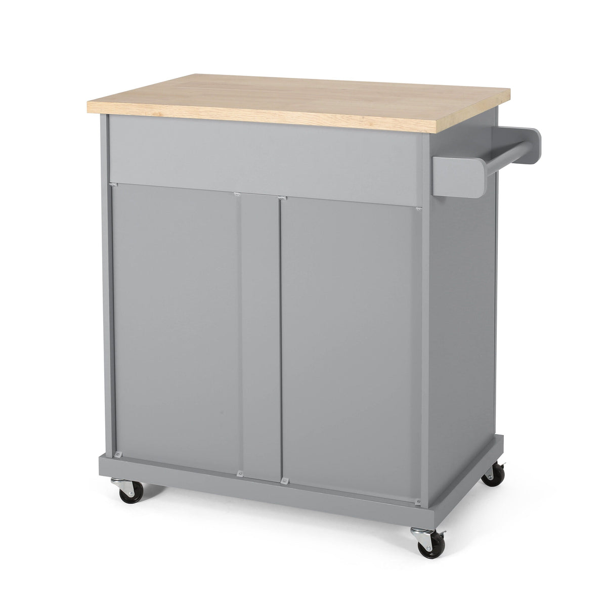 Best Selling Home Decor Gray Mdf Base with Mdf Top Rolling Kitchen Cart (18-in x 32-in x 34.5-in)