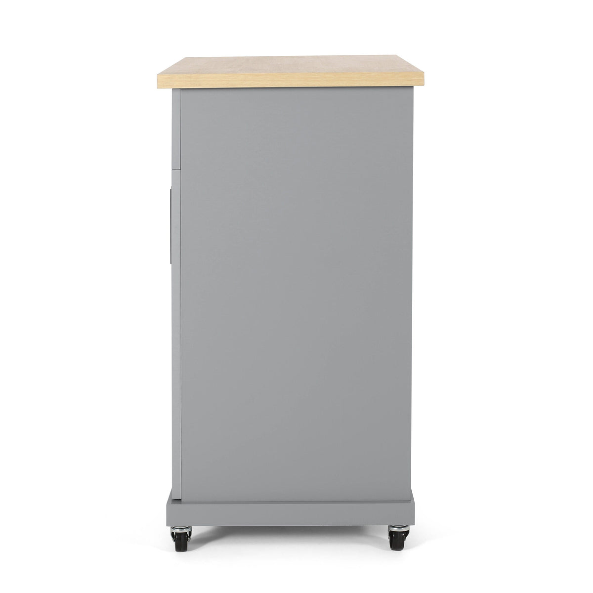 Best Selling Home Decor Gray Mdf Base with Mdf Top Rolling Kitchen Cart (18-in x 32-in x 34.5-in)