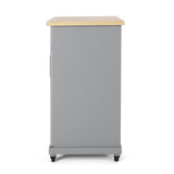 Best Selling Home Decor Gray Mdf Base with Mdf Top Rolling Kitchen Cart (18-in x 32-in x 34.5-in)