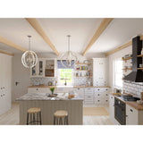 Hunter Gablecrest 4-Light Concrete with Rustic White Rustic Geometric LED Large Hanging Pendant Light