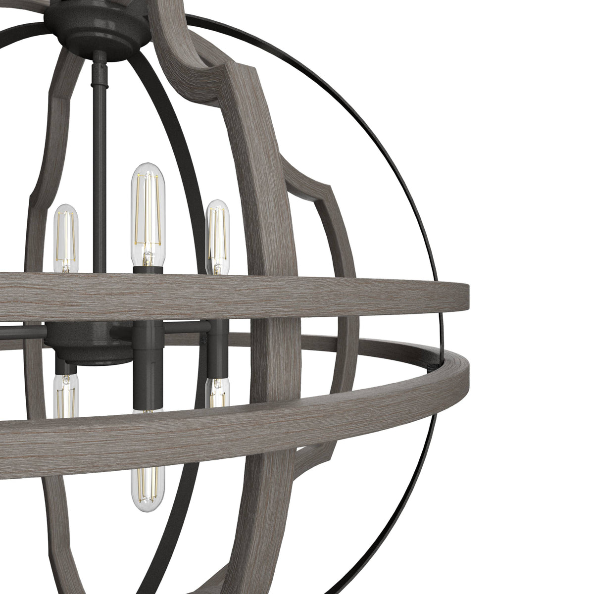 Hunter Stone Creek 8-Light Noble Bronze Transitional Globe LED Large Hanging Pendant Light