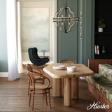 Hunter Stone Creek 8-Light Noble Bronze Transitional Globe LED Large Hanging Pendant Light