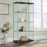 Contemporary/Modern Brown China Cabinet with Wine Storage