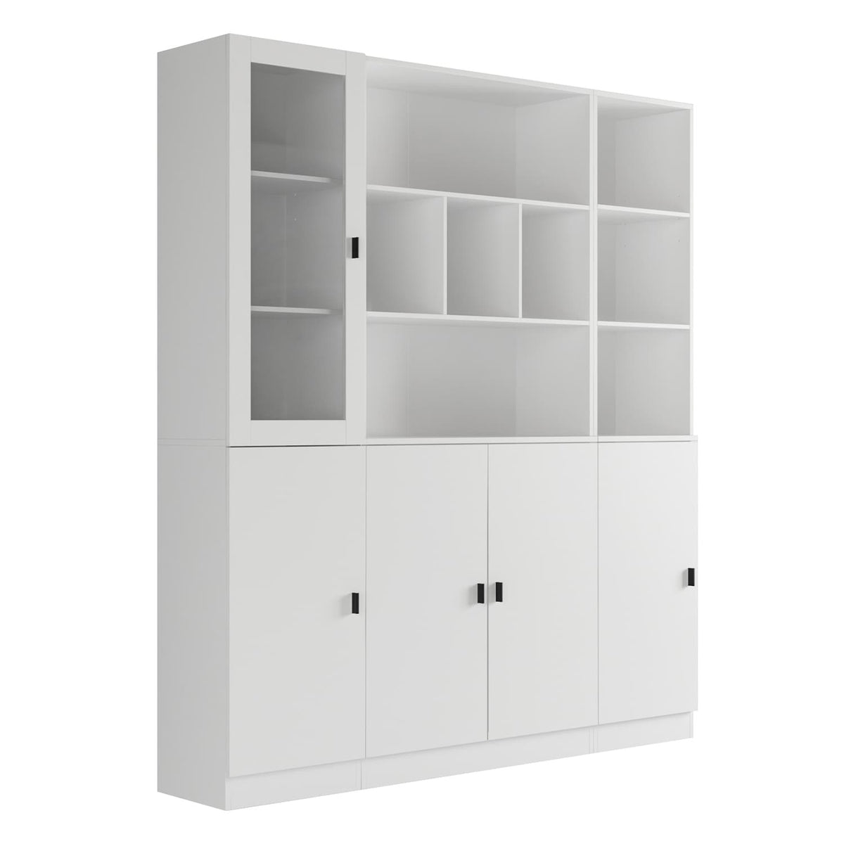 FUFU&GAGA 62.3-in W x 70.9-in H Mdf White Freestanding Utility Storage Cabinet
