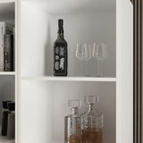 FUFU&GAGA 47.2-in W x 87.7-in H Mdf White Freestanding Utility Storage Cabinet