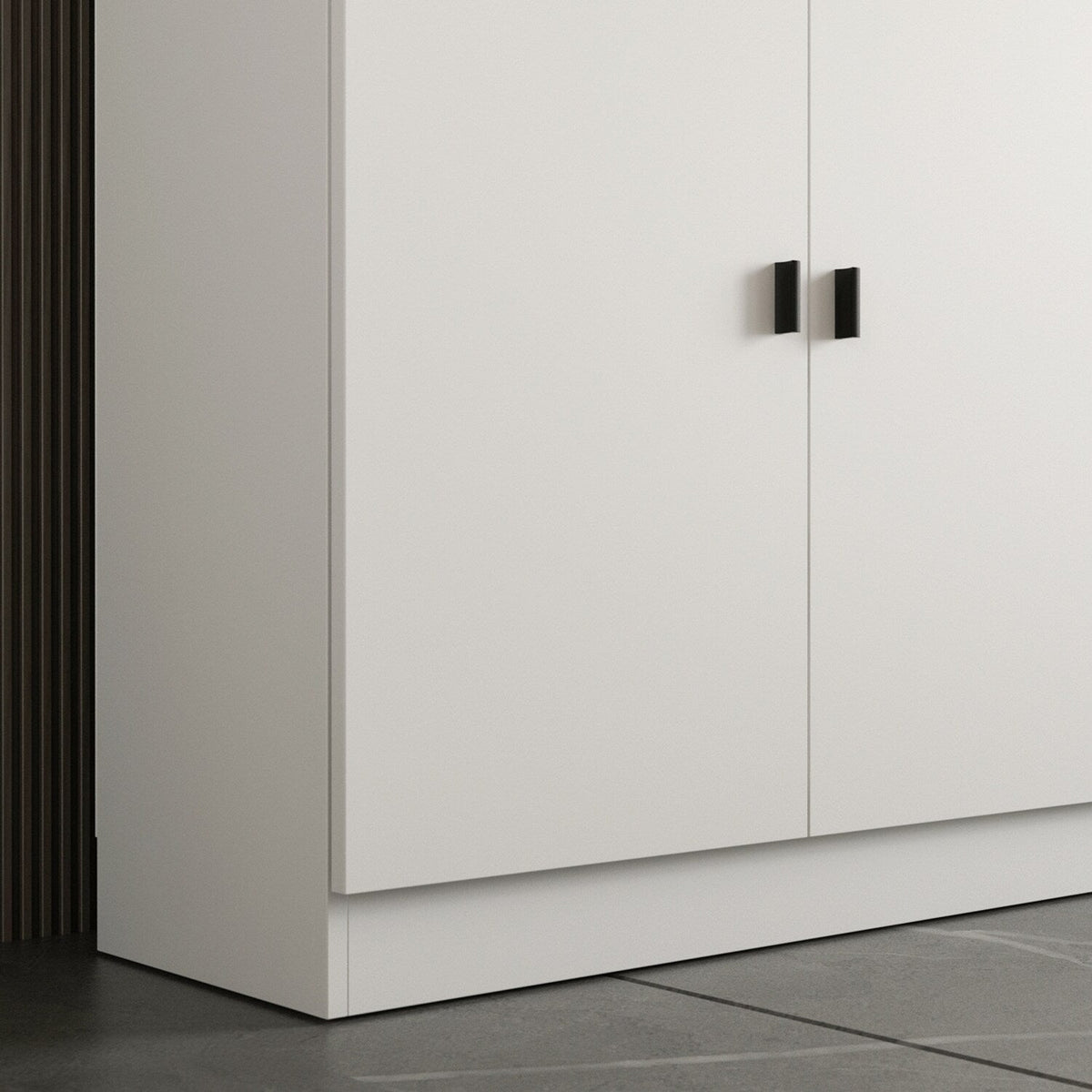 FUFU&GAGA 47.2-in W x 87.7-in H Mdf White Freestanding Utility Storage Cabinet
