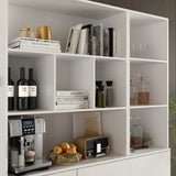 FUFU&GAGA 47.2-in W x 87.7-in H Mdf White Freestanding Utility Storage Cabinet