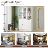 FUFU&GAGA 47.2-in W x 70.9-in H Mdf White Freestanding Utility Storage Cabinet