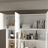 FUFU&GAGA 47.2-in W x 87.8-in H Mdf White Freestanding Utility Storage Cabinet
