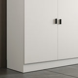 FUFU&GAGA 47.2-in W x 87.8-in H Mdf White Freestanding Utility Storage Cabinet