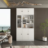 FUFU&GAGA 47.2-in W x 87.8-in H Mdf White Freestanding Utility Storage Cabinet