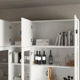 FUFU&GAGA 47.2-in W x 87.8-in H Mdf White Freestanding Utility Storage Cabinet