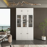 FUFU&GAGA 47.2-in W x 87.8-in H Mdf White Freestanding Utility Storage Cabinet